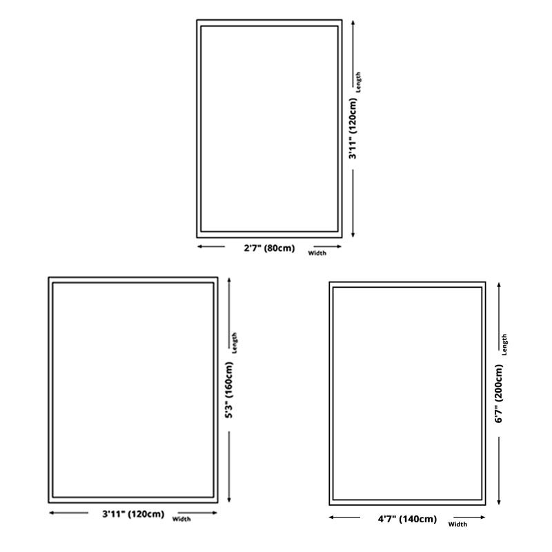 White Modern Carpet Polyester Abstract Graphic Carpet Stain Resistant Carpet for Home Decor