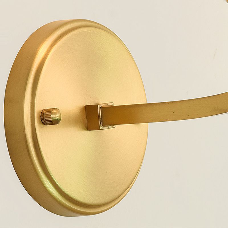 Modern Style Ball Shade Wall Light Glass 1 Light Sconces in Gold for Aisle