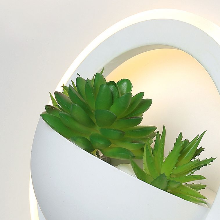 Nordic LED Wall Mounted Light Creative Green Plant Wall Lamp for Corridor