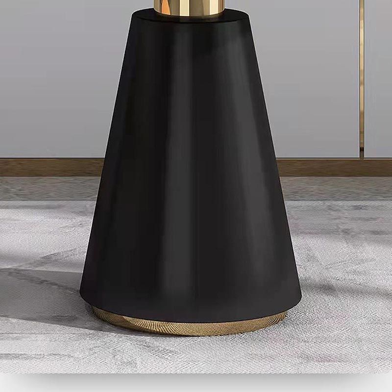 Metal Traditional Luxury Round Table for Dining Room Stone Top Table with Pedestal