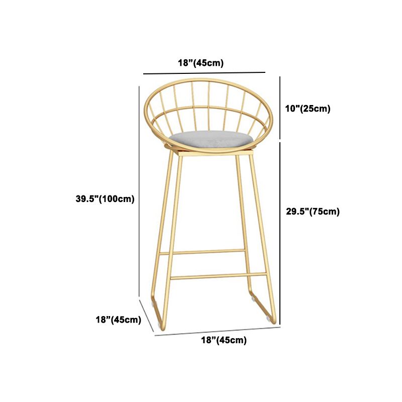 Glam Oval Bar Set Storage 1/2/3 Pieces Stone Counter Height Set in Gold