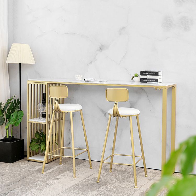 Glam Stone Bar Table Set 1/2/3 Pieces Rectangular Counter Set