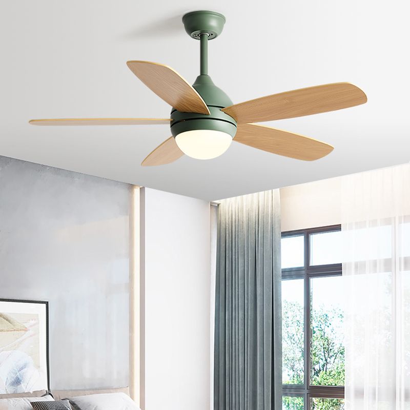 Dome Shape Metal Ceiling Fan Lighting Kids Style 1 Light Ceiling Fan Light