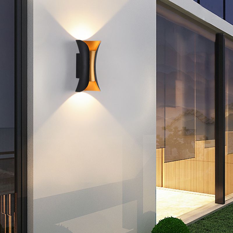 Luces de durazca de metal estilo moderno 2 luces lavadora de pared aplastante