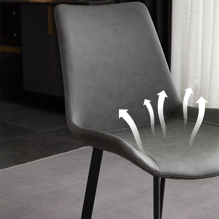 Silla de metal de estilo industrial, sillas auxiliares de comedor con respaldo sólido de cocina (juego de 2)