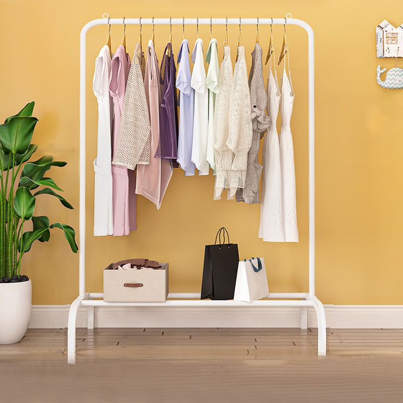 Modern Coat Rack Free Standing Solid Color Coat Rack with Storage Shelving