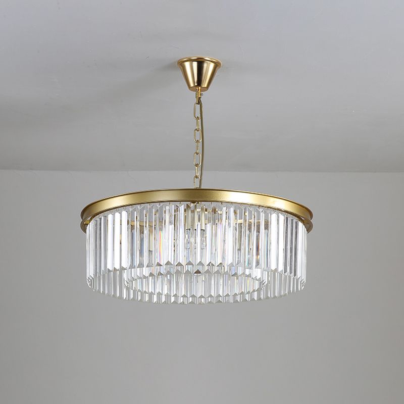 Lampada rotonda nera/oro Lampada Minalismo Crystal 4/12/16 Bulbi Restaugale Bidone del soffitto