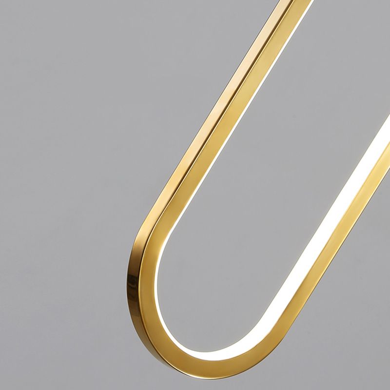 Simplicity Style Pendant Lighting Fixture Oblong LED Pendant Light Kit with Metal Shade