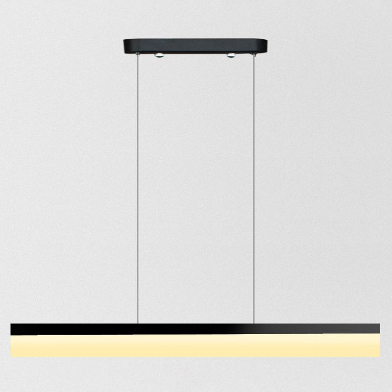 Modern Style Island Light White Acrylic Shade Hanging Lamp for Dining Room