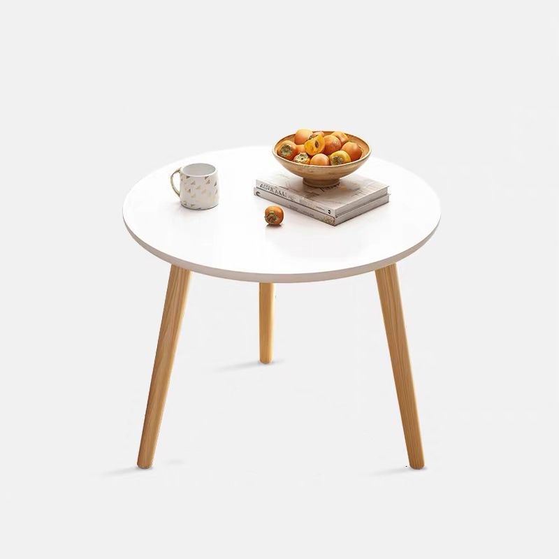 Traditional Style Cocktail Table Artificial Wood White/yellow/natural Color Coffee Table