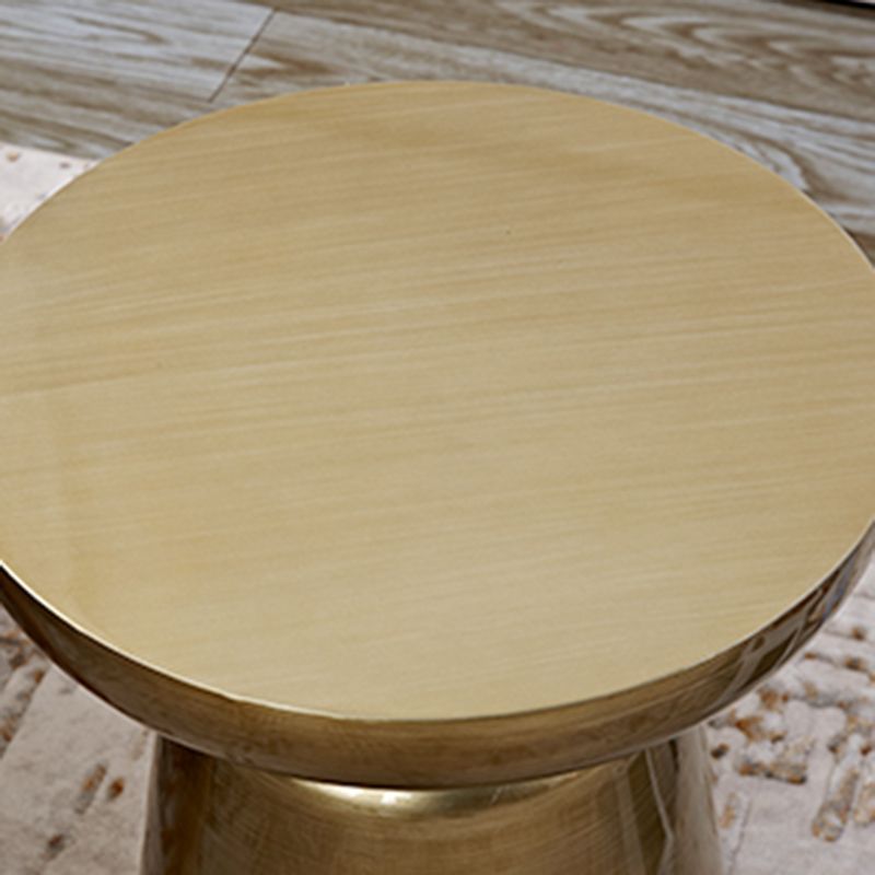16.9"/23.6" Tall Pedestal Metal End Table Round Solid Color Side End Table