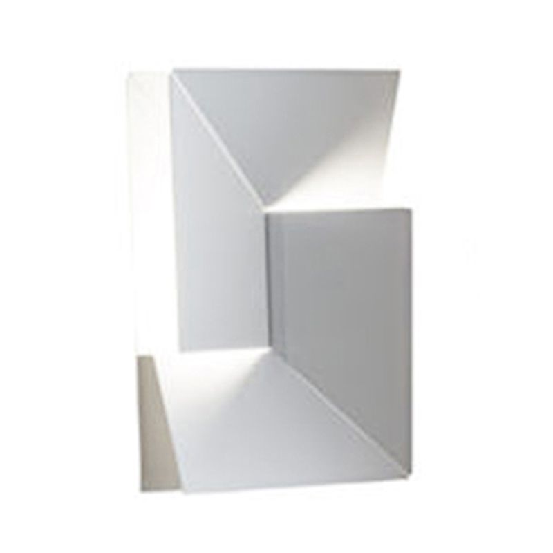 Luce da parete geometrica bianca Sconcetti di luce moderna in metallo funzione con palette di funce in metallo