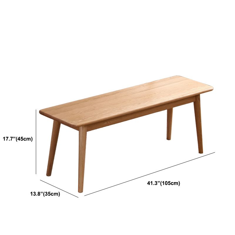 Modern Restaurant Seating Bench Solid Wood Rectangle Seating Bench