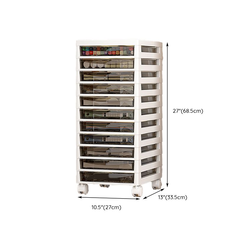 Contemporary Storage File Cabinet Transparent Vertical Filing Cabinet for Office