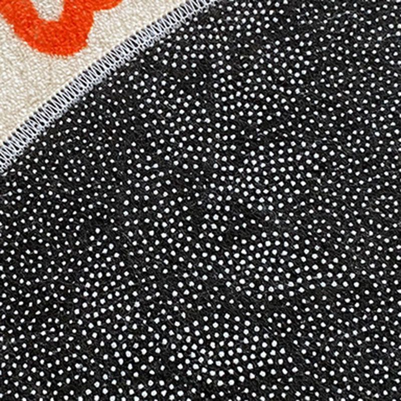 Modern Area Rug Leisure Carpet Polyester Washable Living Room Rug with Non-Slip Backing