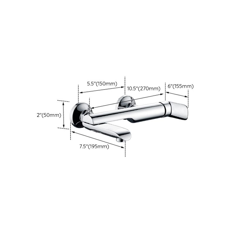 Tub Spout Trim Bathroom Wall Mounted One Handle Bathtub Faucet