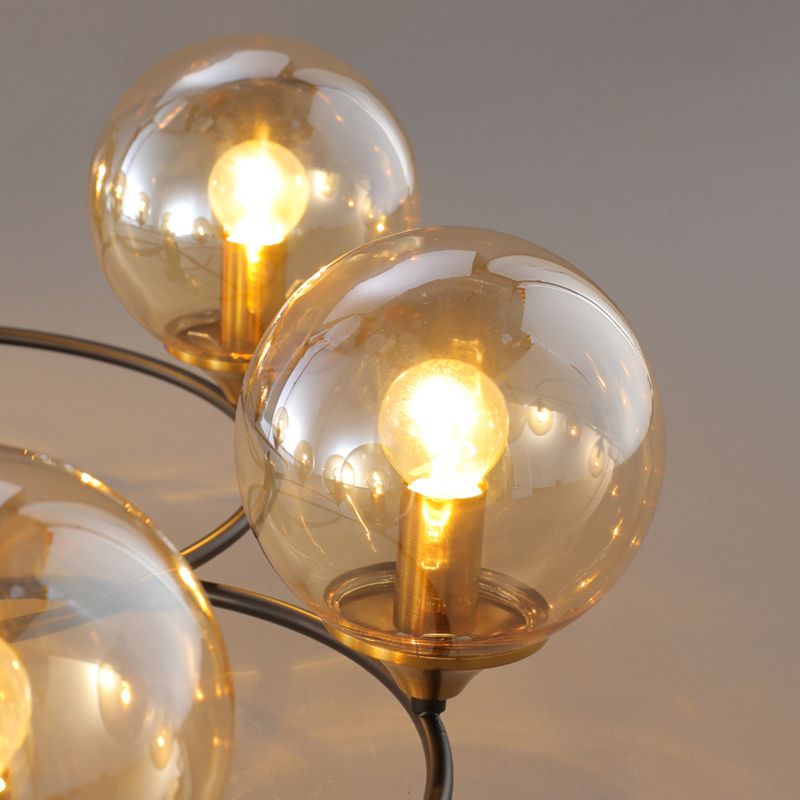 Modern Style Spherical Shape Ceiling Light Glass Multi Light Ceiling Light for Restaurant