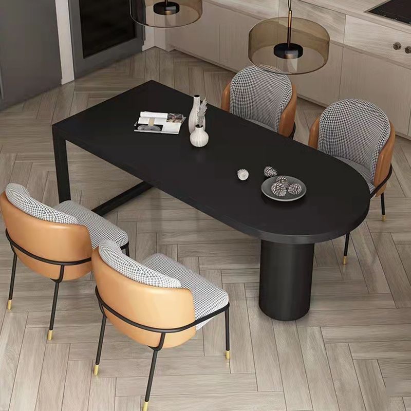 Simplicity Style Dining Table Stone Double Pedestal Home Furniture