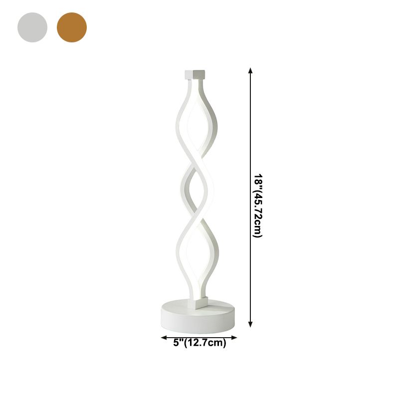 Lámpara de mesa de lectura minimalismo Luz de mesa lineal LED de 1 luces para dormitorio