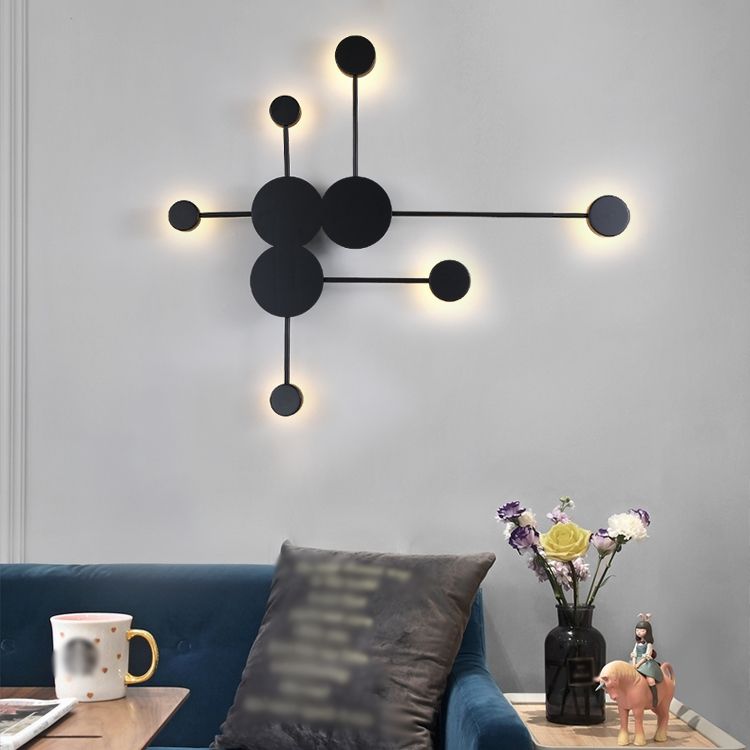 Géométrie Forme des lumières murales en métal Modern Style 6 Lampes de montage mural clair