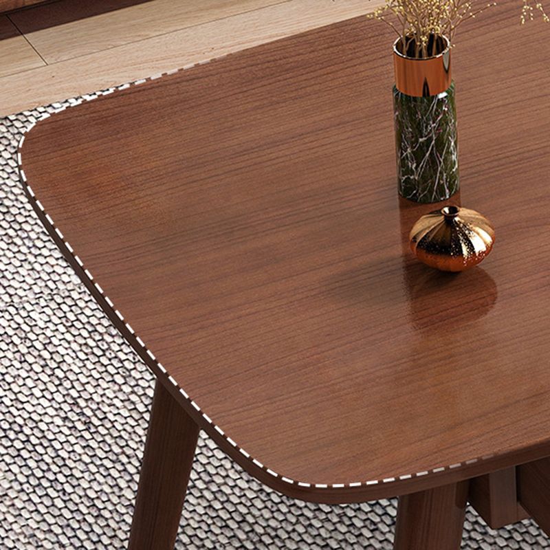 Modern 4 Legs Cocktail Table Rectangular Coffee Table with Drawers