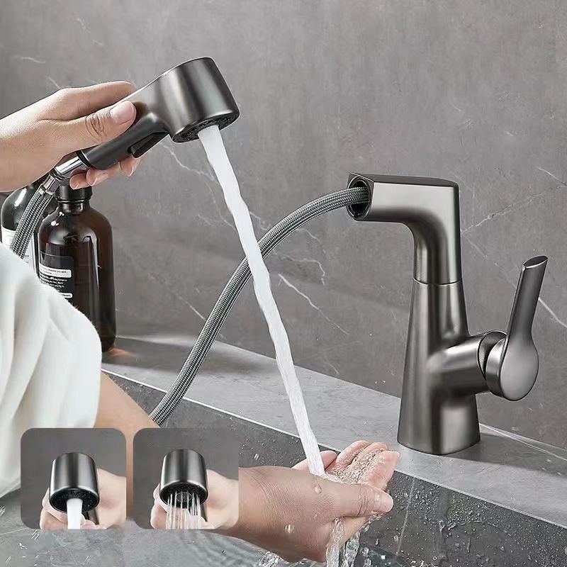 Modern Widespread Bathroom Faucet Copper Basin Lavatory Faucet