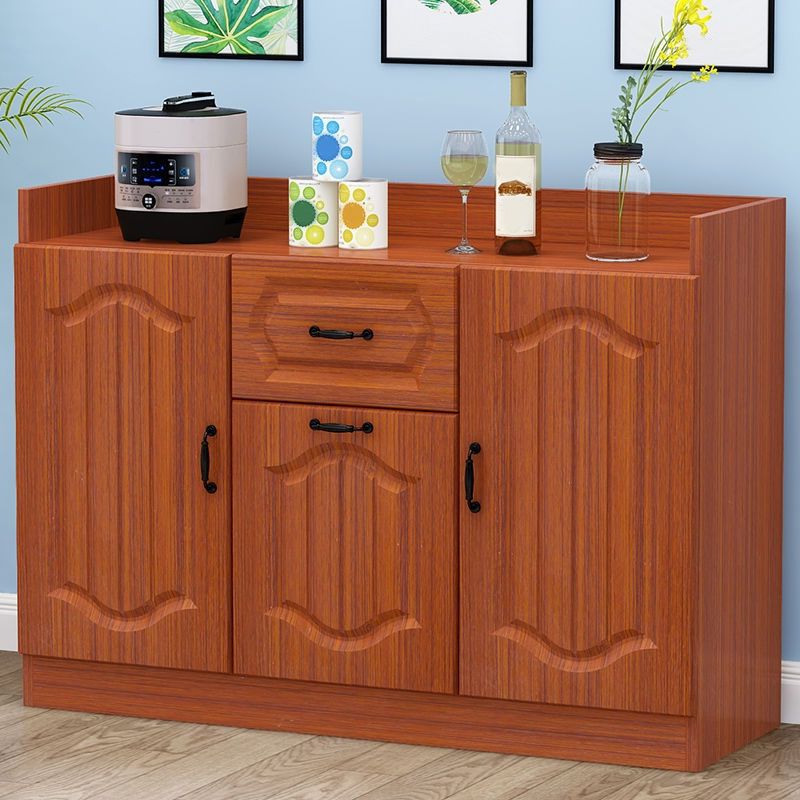 Mid-Century Modern Storage Cabinet Square Accent Cabinet with Drawer