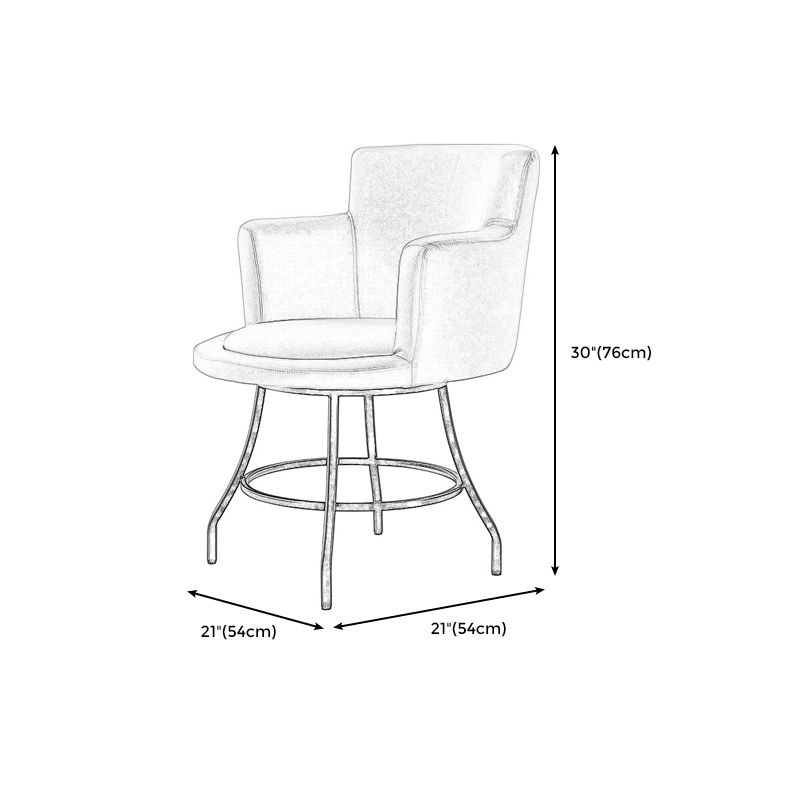 Faux Leather Chair 21.2" L x21.2" W x29.5" H  Arms Included Chair