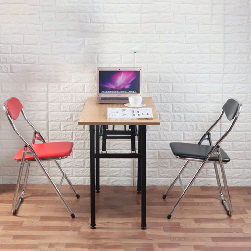 Chaise d'intérieur et d'extérieur moderne en métal, chaise d'appoint pliante sans accoudoirs à dossier ouvert