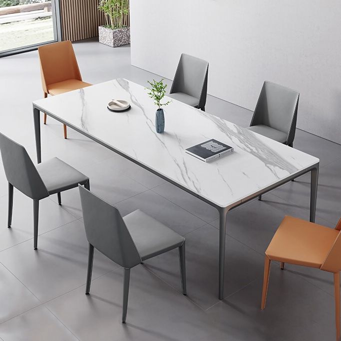Contemporary Rectangle 4-foot Home Furniture Stone Dining Site Table for Indoor