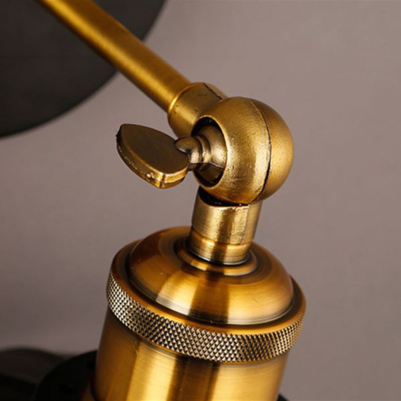 Metal Geometric Shape Wall Lights Industrial 1-Light Wall Light Sconce in Black