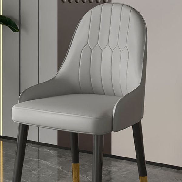 Faux Leather Dining Chair Parsons Home Dining Arm Side Chair