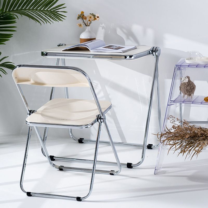 Chaise de salle à manger sans bras en plastique industriel, chaise latérale de salle à manger à dossier ouvert pour restaurant