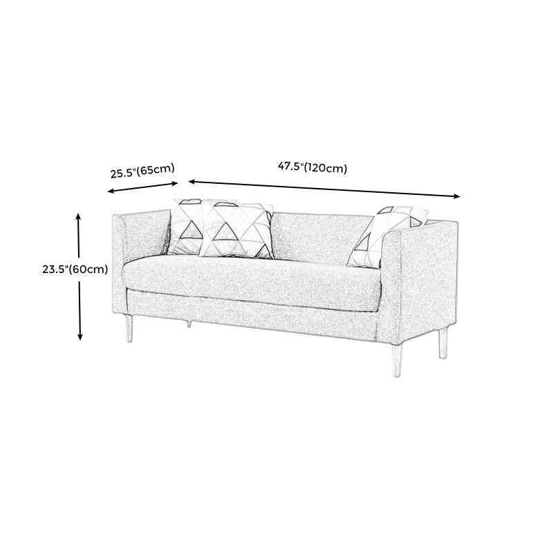 23.23 "H Tuxedo Arm Sofa met strakke achterbank voor woonkamer, appartement