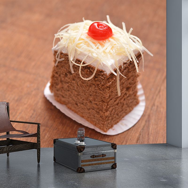 Cake Baking Wall Mural Dessert Mildew Resistant Wallpaper for Commerce Shop