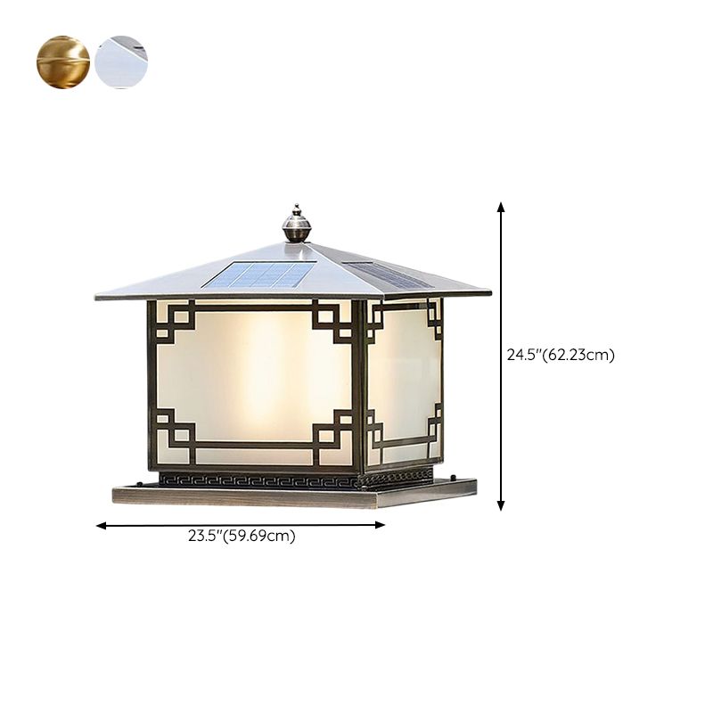 Household LED Pillar Lamp Modern Solar Lighting Fixture for Garden