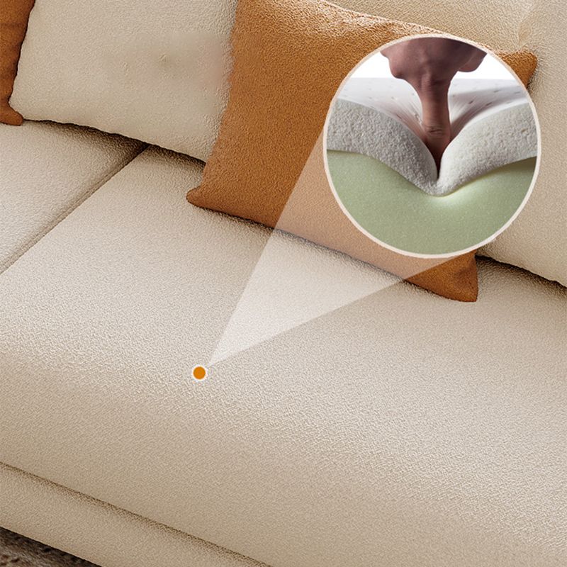 Contemporary 29.52" H Pillow Back Sofa Solid Color Tuxedo Arm Sofa