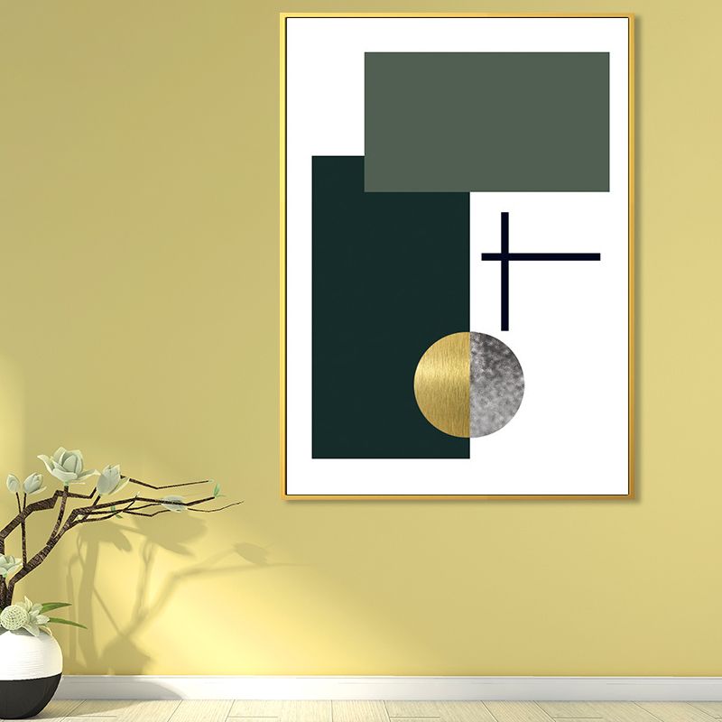 Geometrischer Muster-Wandkunstdruck, nordischer bezaubernder abstrakter Wanddekor in dunkler Farbe