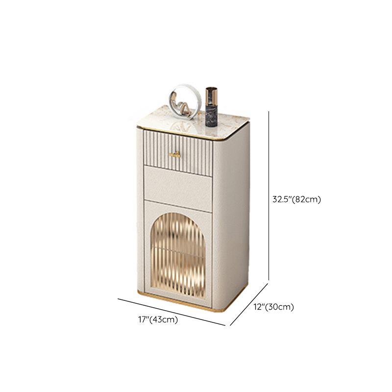 11.7-inch Width Glam Storage Chest Dresser Stone Storage Chest