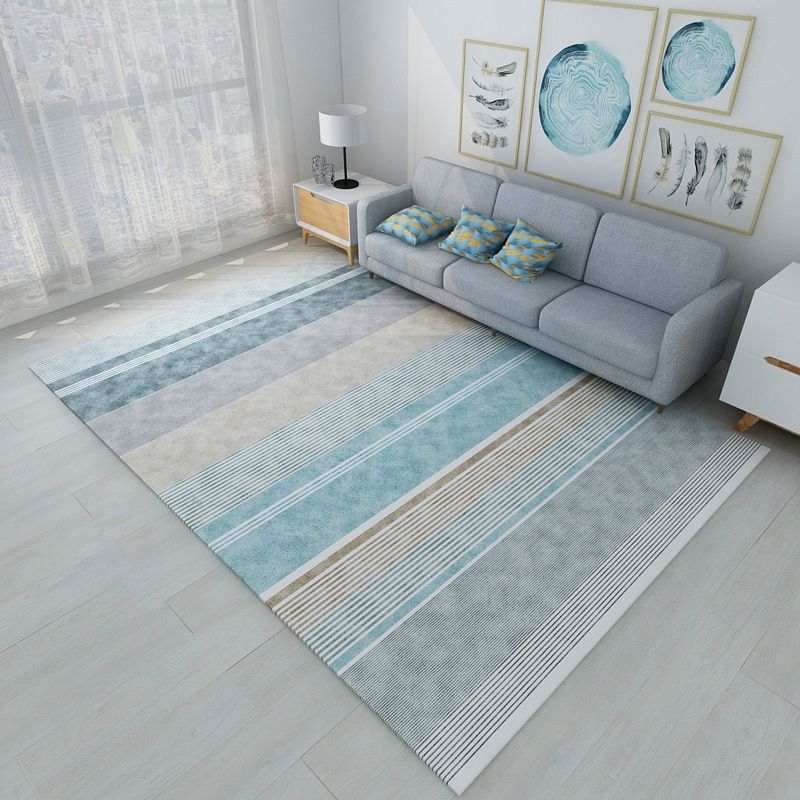 Fancy Indoor Rug Classic Geometric Pattern Rug Living Room Polyster Carpet with Non-Slip Backing