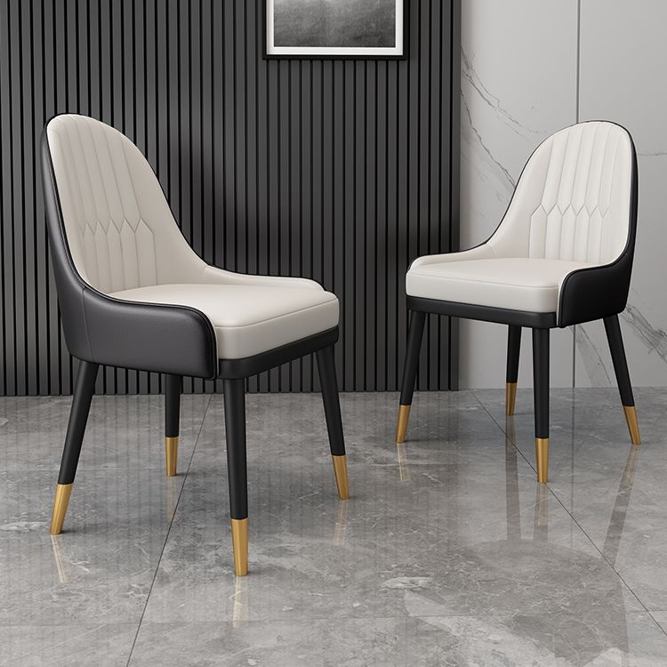 Silla de metal estilo escandinavo Sillas de comedor con respaldo Parsons (juego de 2)