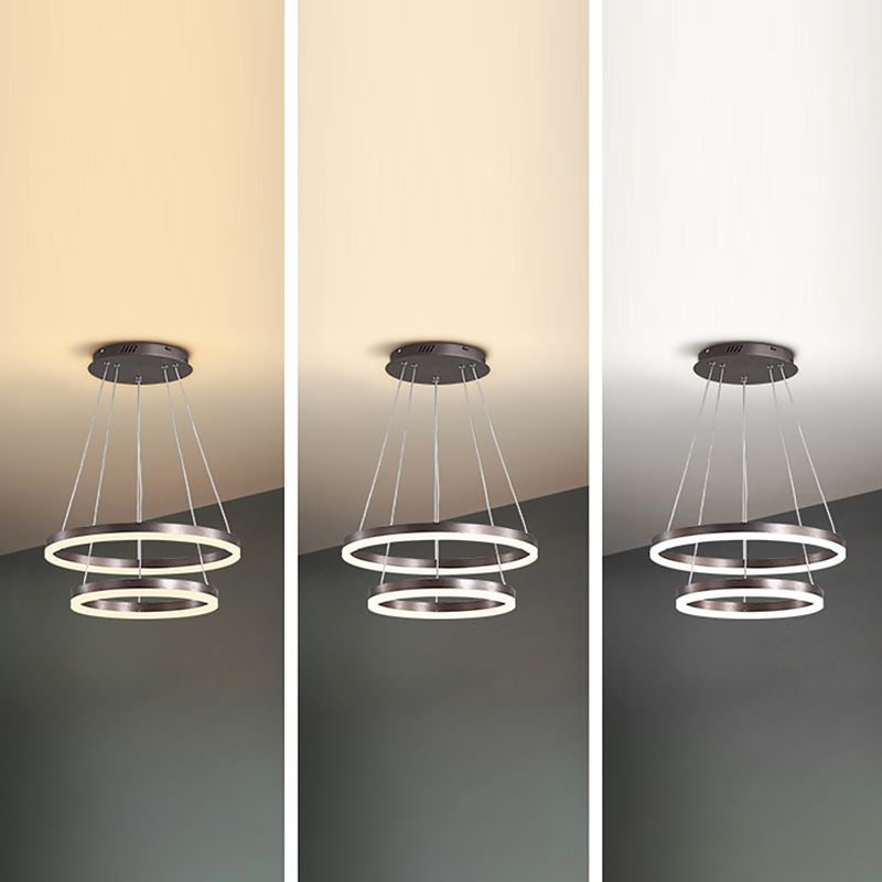 Zeitgenössische mehrschichtige Deckenhänge hängendes leichte geometrische Deckenleuchte für Esszimmer