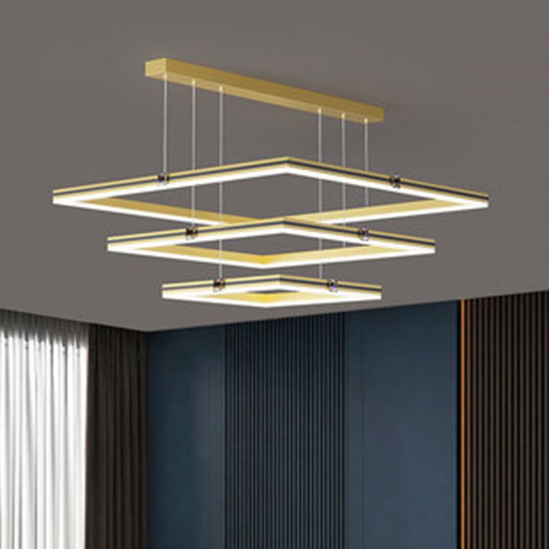 Luz de colgante de techo de múltiples capas de múltiples lámparas acrílicas modernas