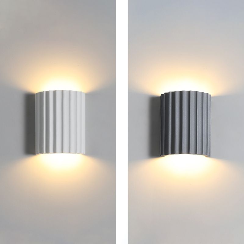 Moderne nordische Makkaronwand-Lampenharzzylindrisch 2-Licht-Wandleuchte für Innenräume