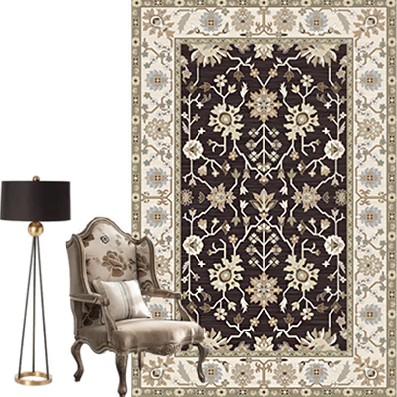 Moroccan Parlor Rug Multi Colored Geometric Patterned Area Carpet Polypropylene Anti-Slip Easy Care Rug