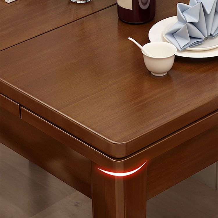 Modern Style Solid Wood Furniture 5/7 Pcs Rectangle Dinette Table with Armless Chair