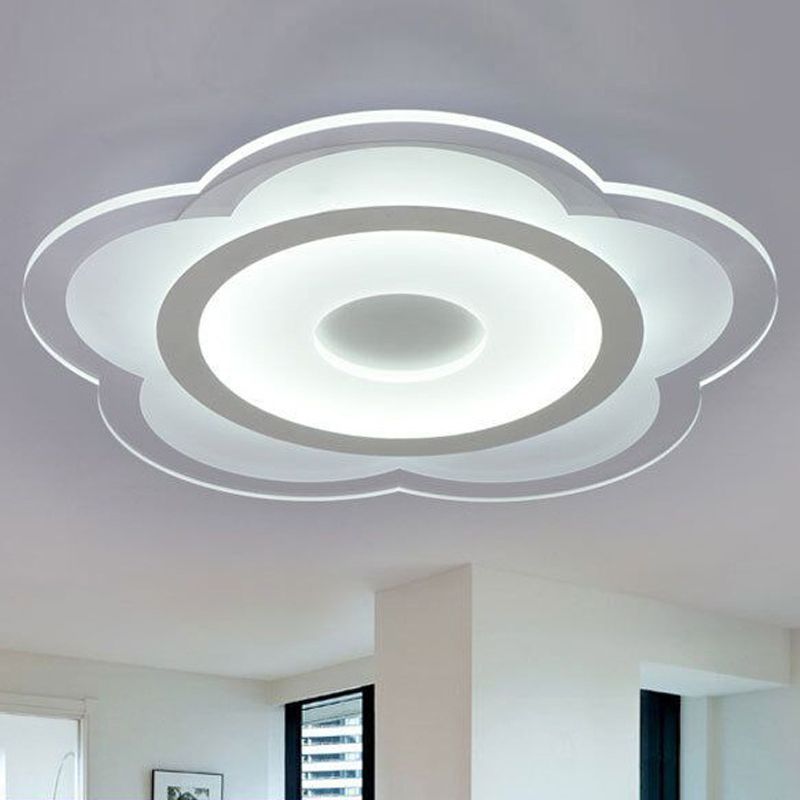 Nordic Simple Flush Ceiling Light Flower LED Flush Mount Lighting for Bedroom