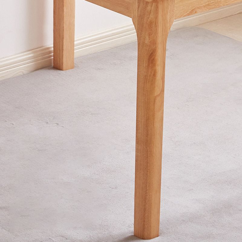 Table à manger en bois massif de style moderne avec table de hauteur standard de forme rectangulaire pour usage domestique