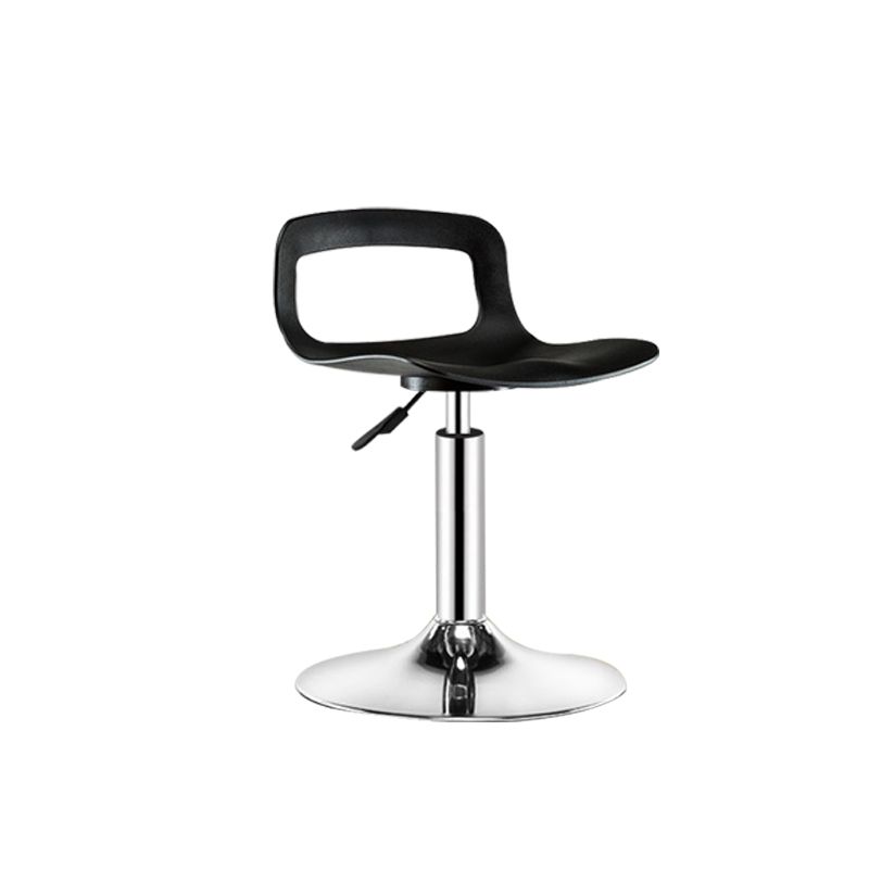 Plastic Low Back Barstools Adjustable Height Bar Stools with Metal Base