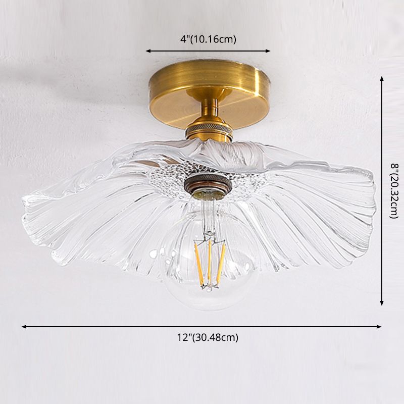 New Modern Prismatic Glass Flush Light Fixtures Blossoms Flush Mount with Shape
